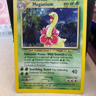 1995 Pokemon Meganium Neo Genesis 11 of 111 Holo Lightly Played