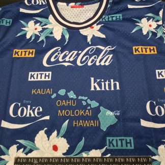 2019 Kith Coca Cola Mitchell & Ness Hawaii Jersey Blue