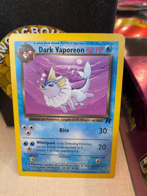 1995 Pokemon Dark Vaporeon Team Rocket 45 of 82 Near Mint