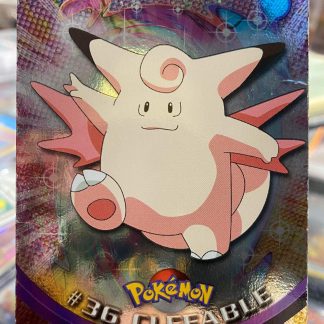 1999 Pokemon Topps TV Series Nintendo Chrome Foil Clefable #36 Lightly Played