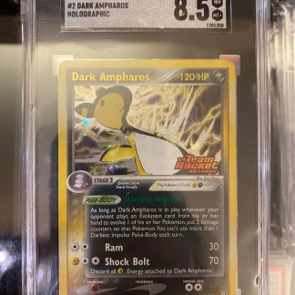 2004 Pokemon Ex Team Rocket Dark Ampharos Holo SGC 8.5 #2