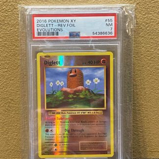 2016 Pokemon XY Evolutions Diglett Reverse Foil PSA 7 #55