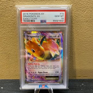 2016 Pokemon Dragonite EX XY Evolutions #72 PSA 10 Gem Mint