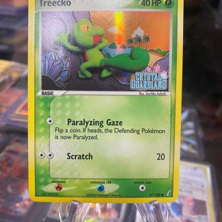 2006 Pokemon Treecko Stamped Reverse Holo Ex Crystal Guardians Near Mint 67 of 100