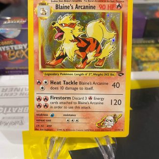1999 Pokemon Blaine's Arcanine Gym Heroes Holo 1 of 132 Moderately Played