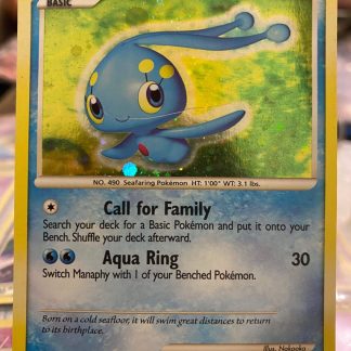2007 Pokemon Manaphy Diamond & Pearl Reverse Holo 9 of 130 Heavily Played