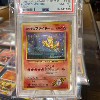 1999 Pokemon P.M. Japanese Gym 2 Blaines Moltres Holo 3146 PSA 8 Near Mint/Mint