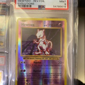2016 Mewtwo XY Evolutions Reverse Foil #51 PSA 9 Mint