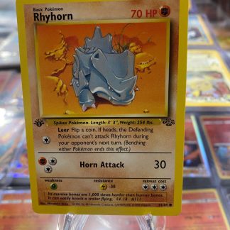 1999 Pokemon Rhyhorn Jungle Set First Edition 61 of 64 Lightly Played