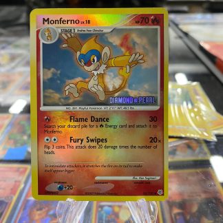 2007 Pokemon Monferno Diamond & Pearl Reverse Holo Stamped 56 of 130 Lightly Played