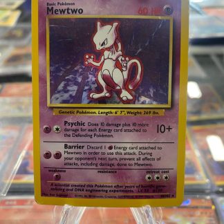 1999 Pokemon Mewtwo Base Set Holo 10 of 102 Heavily Played