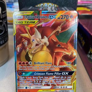 2019 Pokemon Charizard & Braixen GX Cosmic Eclipse 22 of 236 Full Art Holo Lightly Played