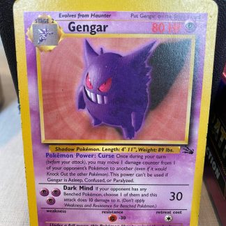 1999 Pokemon Gengar Fossil 20 of 62 Non Holo Moderately Played