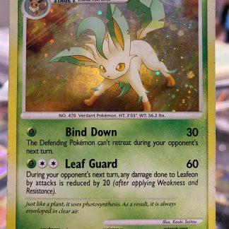 2008 Pokemon Lefeon Majestic Dawn 7 of 100 Holo Moderately Played