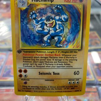 1999 Pokemon Machamp First Edition Base Set Holo 8 of 102 Lightly Played