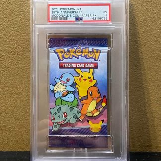 2021 Pokemon 25th Anniversary International McDonald's Collection Paper Pack PSA 7 Near Mint