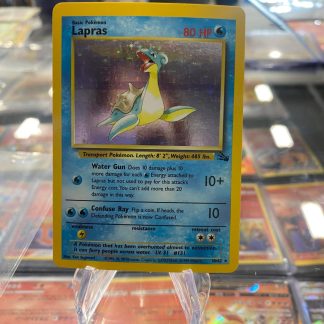 1999 Pokemon Lapras Fossil Set Holo Foil 10 of 62 Heavily Played