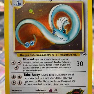 1999 Pokemon Erika's Dragonair Gym Heroes 4 of 132 Holo Lightly Played