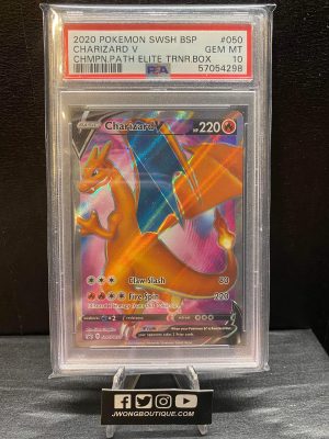 2020 Pokemon Charizard V SWSH Black Star Promo Champion Path Elite Trainer Box #050 PSA 10 Gem Mint - Image 3