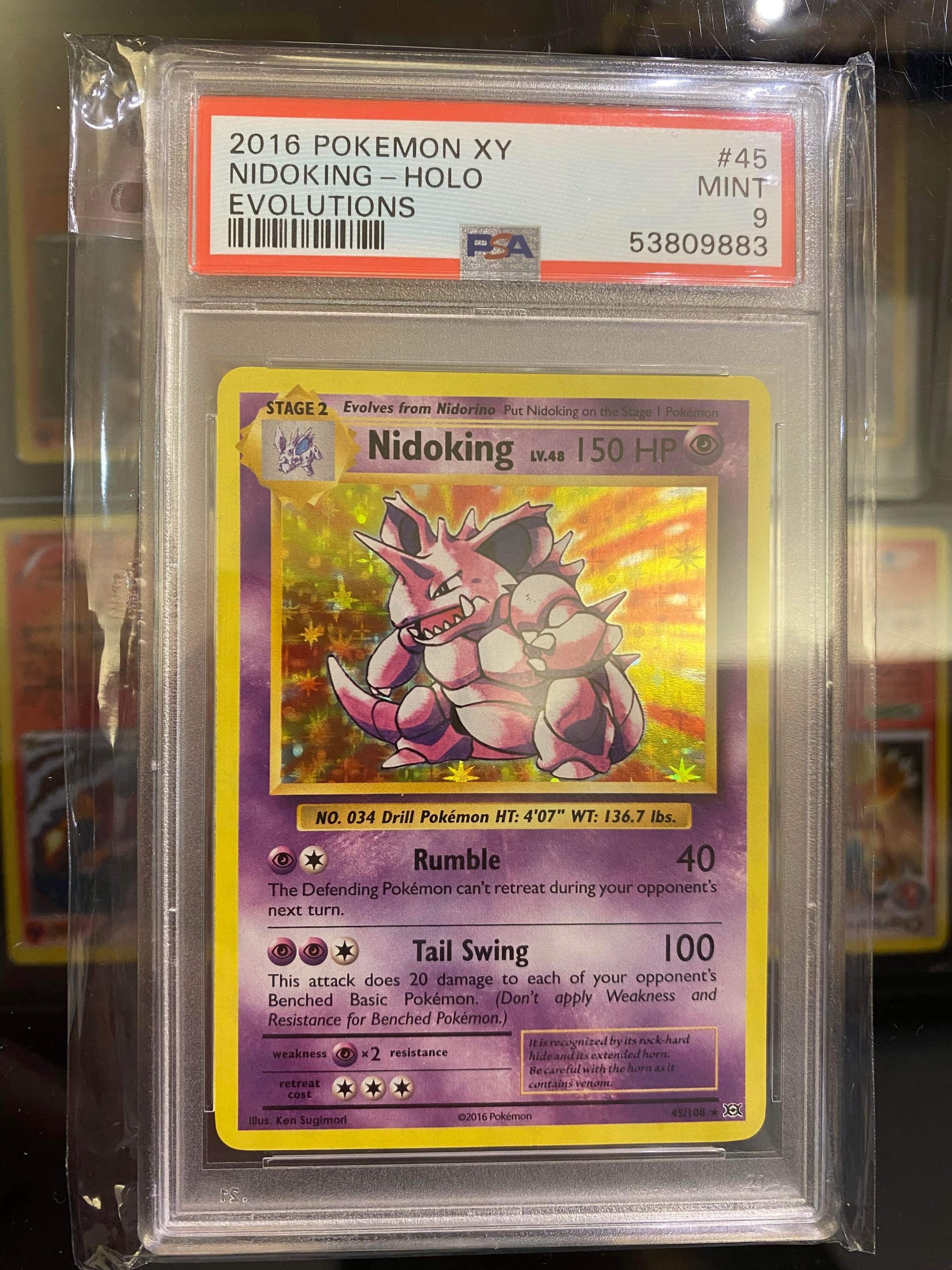 2016 Pokemon Nidoking Xy Evolutions Holo 45 Psa 9 Mint Jwong Boutique 4061