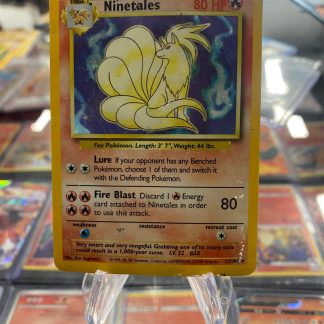 1999 Pokemon Ninetales Base Set Holo 12 of 102 Heavily Played