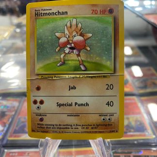 1999 Pokemon Hitmonchan Base Set Holo 7 of 102 Heavily Played
