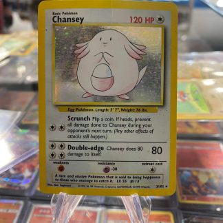 1999 Pokemon Chansey Base Set Holo 3 of 102 Heavily Played