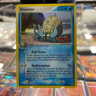 2007 Pokemon Omastar Ex Power Keepers Stamped Holo 20 of 108 Heavily Played