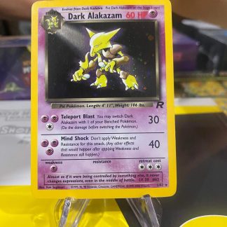 1999 Pokemon Dark Alalkazam Team Rocket Holo 1 of 82 Lightly Played