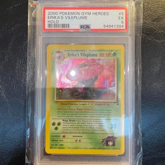 2000 Pokemon Erika's Vileplume Gym Heroes Holo #5 PSA 5 EX
