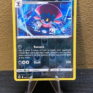 2022 Pokemon Weavile Brilliant Star 087 of 172 Reverse Holo Mint