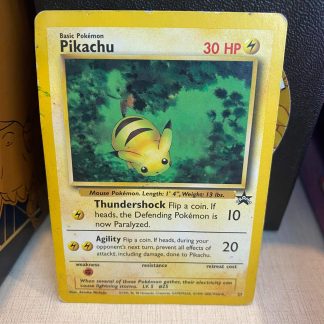 1995 Pokemon Pikachu Wizards Of The Coast Black Star Promo 27 Non Holo Heavily Played