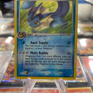 2005 Pokemon Vaporeon EX Unseen Forces Holo 19 of 115 Heavily Played