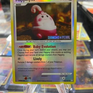 2007 Pokemon Happiny Diamond & Pearl Mysterious Treasures Stamped Reverse Holo 52 of 123 Lightly Played