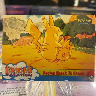 1998 Pokemon Topps Pikachu's Vacation Racing Cheek To Cheek 48 Lightly Played