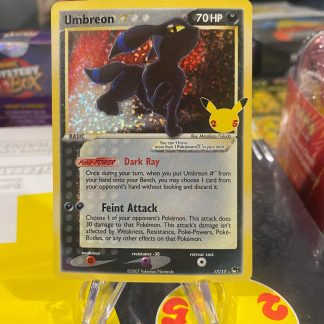 2007 Pokemon Umbreon Gold Star 25th Anniversary Celebrations 17 of 17 Mint