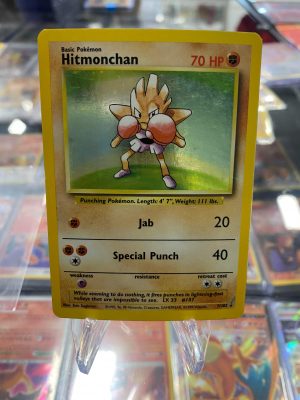 1999 Pokemon Hitmonchan Base Set Holo 7 of 102 Heavily Played
