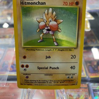 1999 Pokemon Hitmonchan Base Set Holo 7 of 102 Heavily Played