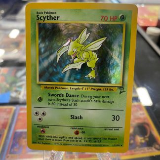 1999 Pokemon Scyther Base Set 2 Holo Rare 17 of 130 Near Mint