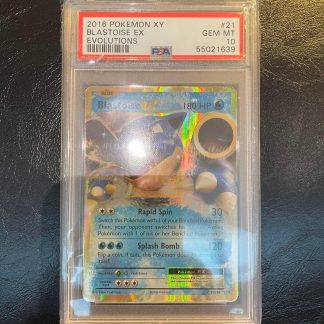 2016 Pokemon Blastoise EX XY Evolutions #21 PSA 10 Gem Mint