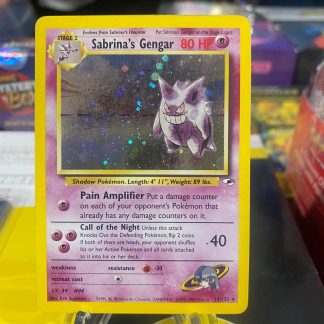 1999 Pokemon Sabrina's Gengar Gym Heroes Holo 14 of 132 Moderately Played