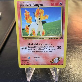 2000 Pokemon Blaine's Ponyta Gym Heroes 64 of 132 Lightly Played