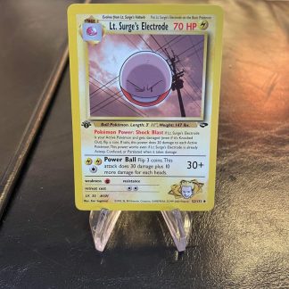 2000 Pokemon Lt. Surge's Electrode 52 of 132 1st Edition Gym Challenge Near Mint