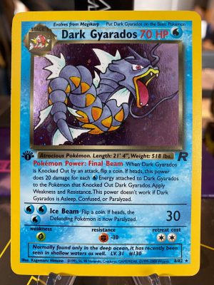 1999 Pokemon Dark Gyrados 1st Edition Team Rocket 8 of 82 Holo Near Mint