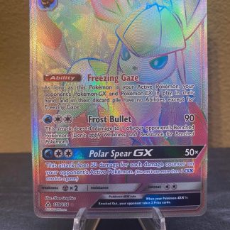2018 Pokemon Glaceon GX Sun & Moon Ultra Prism Secret Full Art 159 of 156 Rainbow Holo Lightly Played