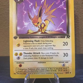 1999 Pokemon Dark Jolteon 1st Edition Team Rocket 38 of 82 Lightly Played