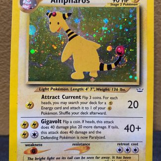 1995 Pokemon Ampharos Neo Revelation 1 of 64 Holo Lightly Played