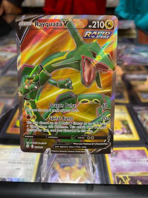 2021 Pokemon Rayquaza V Evolving Skies Full Art 193 of 203 Holo Mint