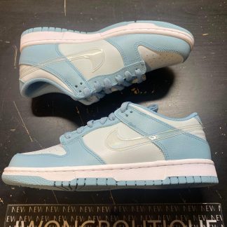 2022 Nike Dunk Low Clear Blue Swoosh Grade School