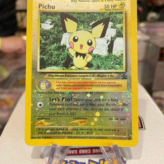 2001 Pokemon Black Star Promo Pichu Reverse Holo #35 Heavily Played